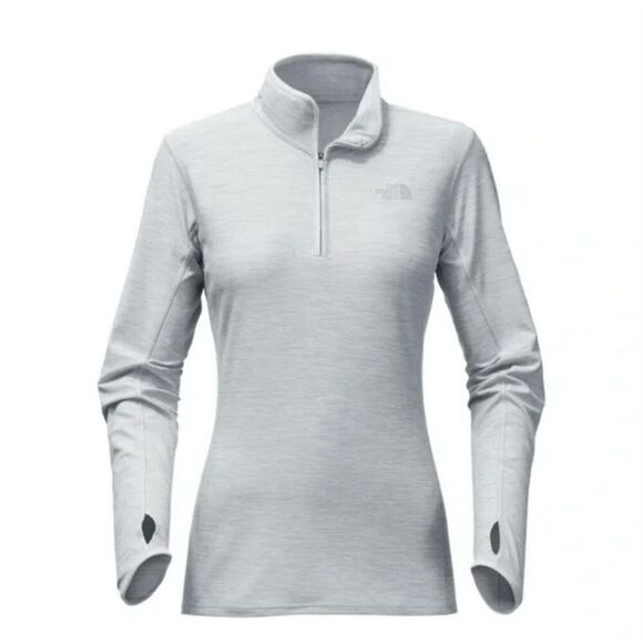 The North Face Jacket Tech Glacier 1/4 Zip Heathered Gray Pullover Size Medium - Picture 1 of 5
